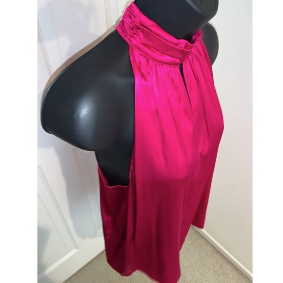 Generation Love Jordyn Stretch-Silk Choker Top in Magenta –– NWT - Picture 9 of 16